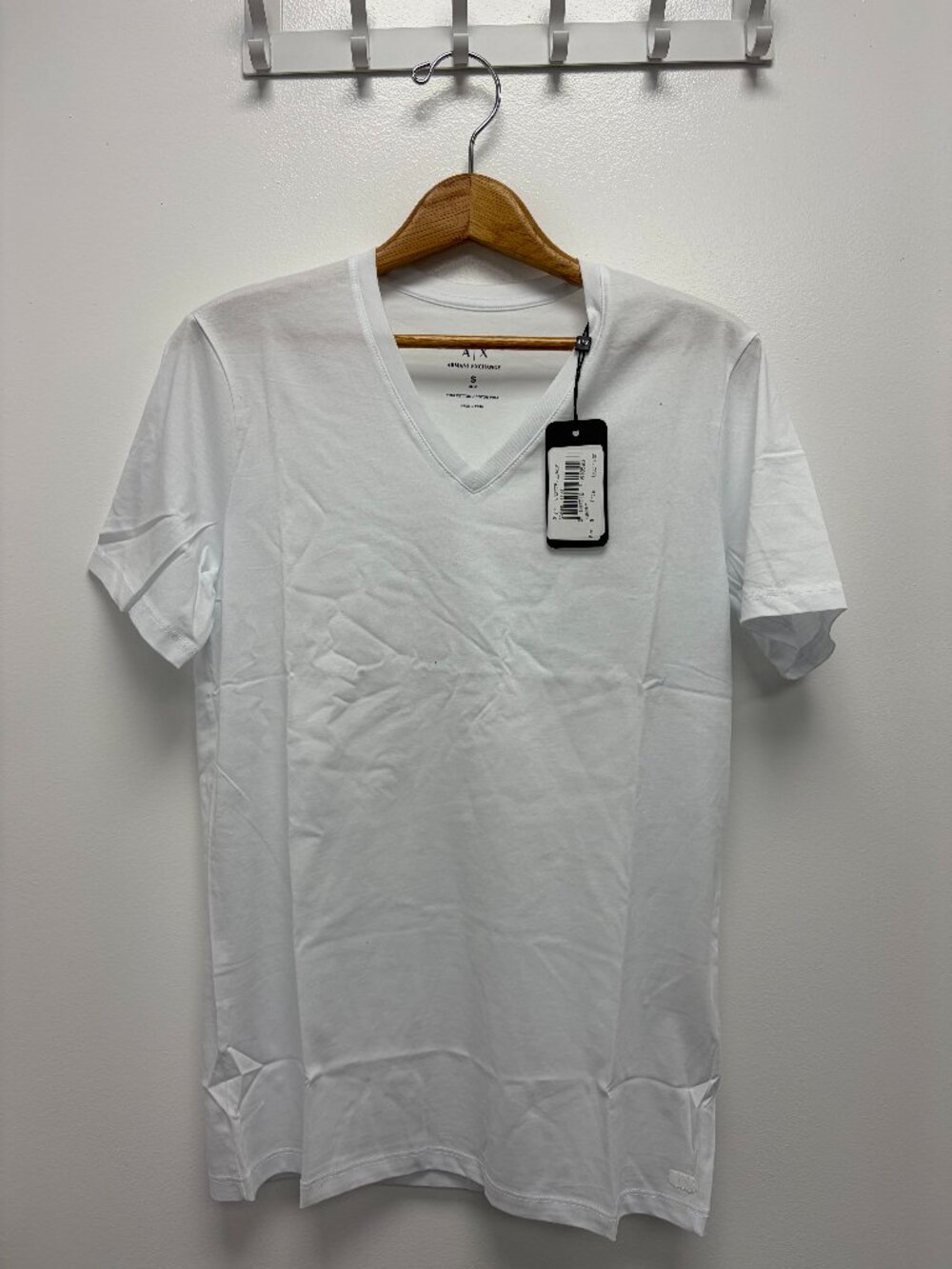 Armani Exchange - AX Slim Fit V Neck All Cotton Shirt